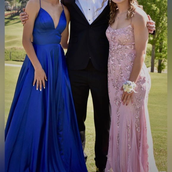 Royal Blue Sherri Hill prom dress - Picture 3 of 5